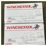100 rnds Winchester .45 Auto Ammo