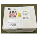 1000ct .357 cal 130gr RNFP Bullets