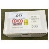 500ct .357 cal 130gr RNFP Bullets