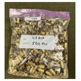 500ct .45 Auto Used Brass