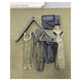 4 Metal Bipods,2 Brass Catchers