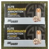 100 rnds Sig Sauer Elite 9mm Ammo