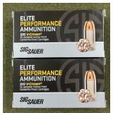 100 rnds Sig Sauer Elite 9mm Ammo