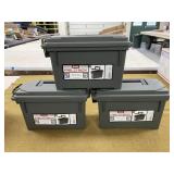 3 Plastic Ammo Cans