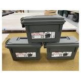 3 Plastic Ammo Cans