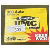 250 rnds Remington .380 Auto Ammo
