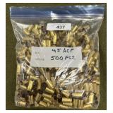 500ct .45 Auto Used Brass