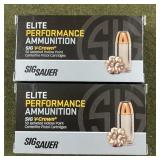 100 rnds Sig Sauer Elite 9mm Ammo