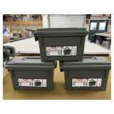 3 Plastic Ammo Cans