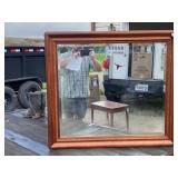 Framed Beveled Wall Mirror