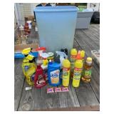 Trash Can and Cleaners