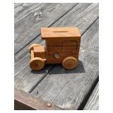 Wood Post Office Truck Bank