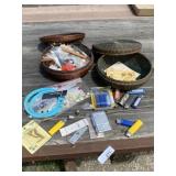 Sewing Baskets, Thimbles, Buttons