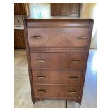 4 Drawer Waterfall Highboy Dresser