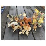 Dog and Bird Figurines