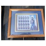 Framed John Wayne Postage Stamps