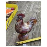 Lidded Rooster Dish