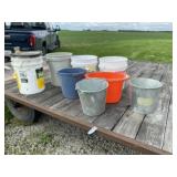 Galvanized and Cleaning Buckets