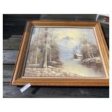 Oak Framed Oil Painting