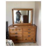 Maple Lowboy Mirrored Dresser