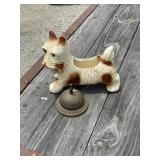 Scotty Dog Planter, Brass Service Bell