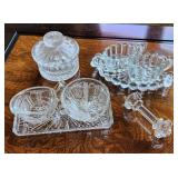 Heisey Crsytolite Cream & Sugar, Knife Rest, etc.