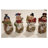 Joy Peace Noel Love Christmas Snowmen Deco 9'