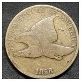 1858 Flying Eagle Cent, Large Letters