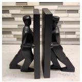 Chris Collicott Modernist Pushing Man Bookends