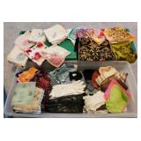 Tote with Silk Scarves, Fashion Gloves, Embroidery