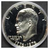 1976 Bicentennial Proof Silver Ike Dollar in Capsu