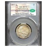 2017 S Enhanced Unc Sequoyah Dollar CAC MS70
