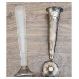 2 Sterling Silver Weighted Bud Vases