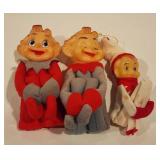 3 Vintage Japan Knee Hugger Pixie Elves Christmas