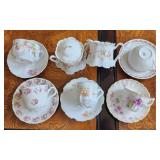 Vintage Floral Cup & Saucer Sets Cream/Sugar