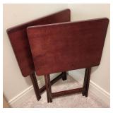 2 Dark Winsome Wood Folding TV Snack Tables