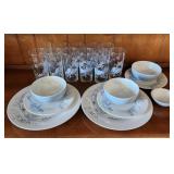 Pfaltzgraff Winter Frost 12pc Stoneware 11 Glasses