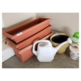 Flower Pots, Watering Can, Supplies