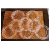 8 Pink Depression Glass 8' Luncheon Plates