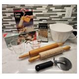 Kitchen Items, Rolling Pins, Measuring Cups, etc