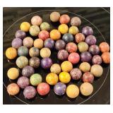 50+ Antique Clay Marbles with Vibrant Colors