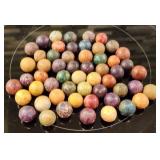 50+ Antique Clay Marbles with Vibrant Colors