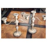 Fisher Sterling Silver Weighted Candelabras Pair