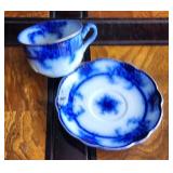Alfred Meakin Flow Blue Cup & Saucer Kelvin