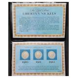The Last Three Liberty V Nickels Collector Set