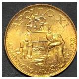Apollo XI Moon Landing Bronze Medal 26mm