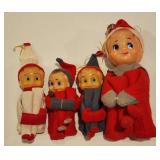 4 Vintage Japan Knee Hugger Pixie Elves Christmas