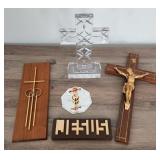 Samobor Crystal Cross, Wood Crucifix, Religious