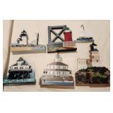 Vintage Shelias Houses Nautical 3D Shelf Sitters