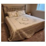 Victorian Style Brass King Size Bed, Tempur Pedic